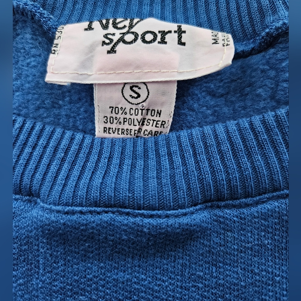 Vintage - Ivey Sport Blue Cotton Blend Sweatshirt - NWOT - Size S - Picture 4 of 8